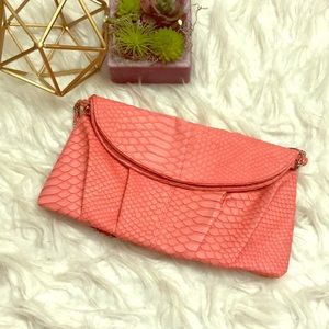 Kate Landry Coral Clutch